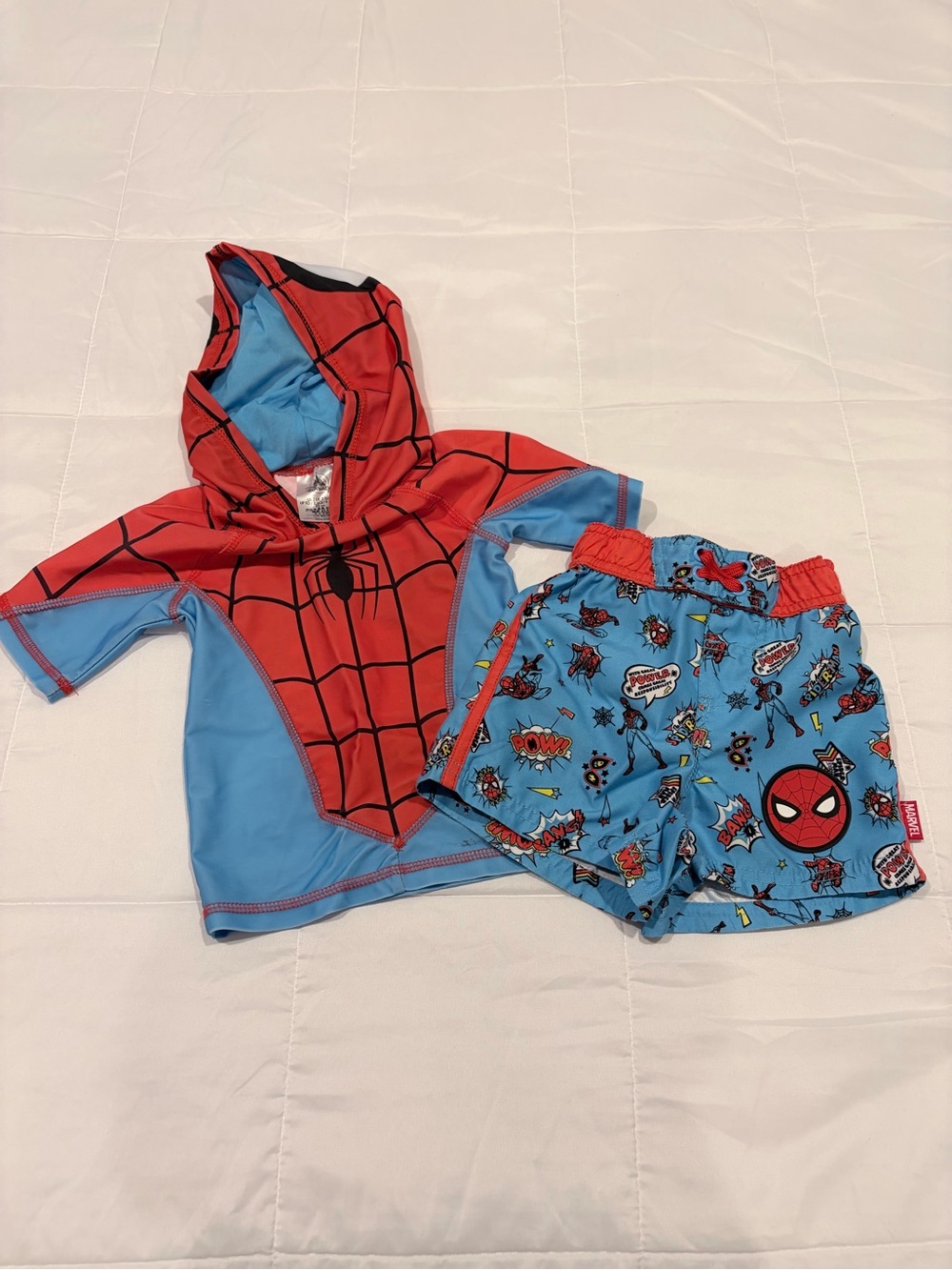 Disney Spider-Man Rash Guard & Swim Trunks Set – Toddler Size 2T
